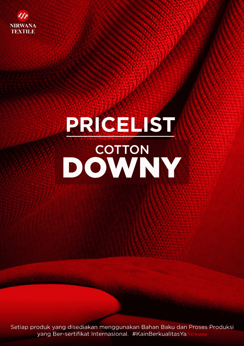 Pricelist COTTON DOWNY